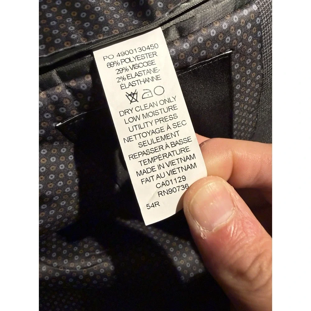 Shaquille O'Neal Sport Coat Blazer Jacket Men's 54R Gray Micro Check Stretch XLG